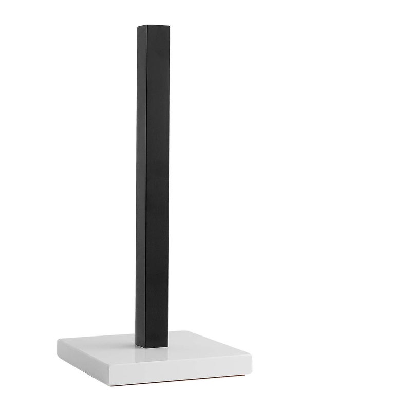 LUTAVOY LUTAVOY Paper Towel Holder Kitchen Standing Paper Towel Roll Holder with Marble Base for Bathroom Kitchen CountertopMatt BlackWhite Base KZ60 