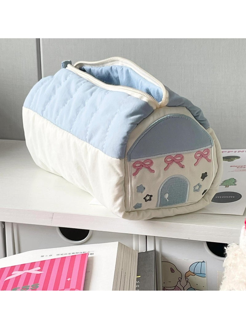 عام حافظة أقلام على شكل منزل صغير ذات تصميم فريد، بأسلوب الغابة، بسعة كبيرة، ناعمة ولطيفة للطلاب - Image 1