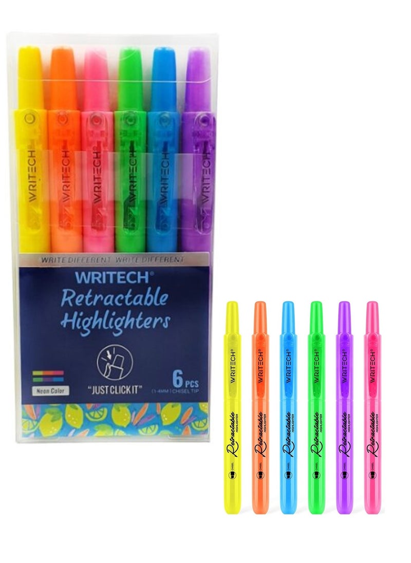 6-Piece Retractable Highlighters Neon Colours - pzsku/Z4B1AEF1F8B553C2B5221Z/45/_/1701006929/77e83cfb-cb90-445b-9316-ad6c87e75b66