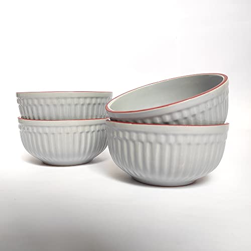 Separate Way Ceramic Soup Bowls, Cereal Bowl, Dishwasher & Microwave Safe/Serving Bowls For Kitchen (Grey, Set Of 4) - 500 Ml - Image 2