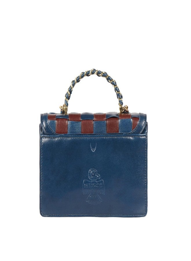 هاي ديزاين حقيبة كتف نسائية من الجلد الطبيعي من هايدساين بيوت 03 - أزرق - Image 3