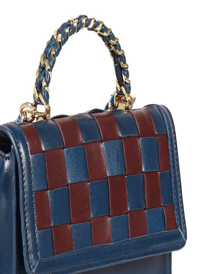 هاي ديزاين حقيبة كتف نسائية من الجلد الطبيعي من هايدساين بيوت 03 - أزرق - Image 4