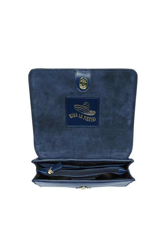 هاي ديزاين حقيبة كتف نسائية من الجلد الطبيعي من هايدساين بيوت 03 - أزرق - Image 5