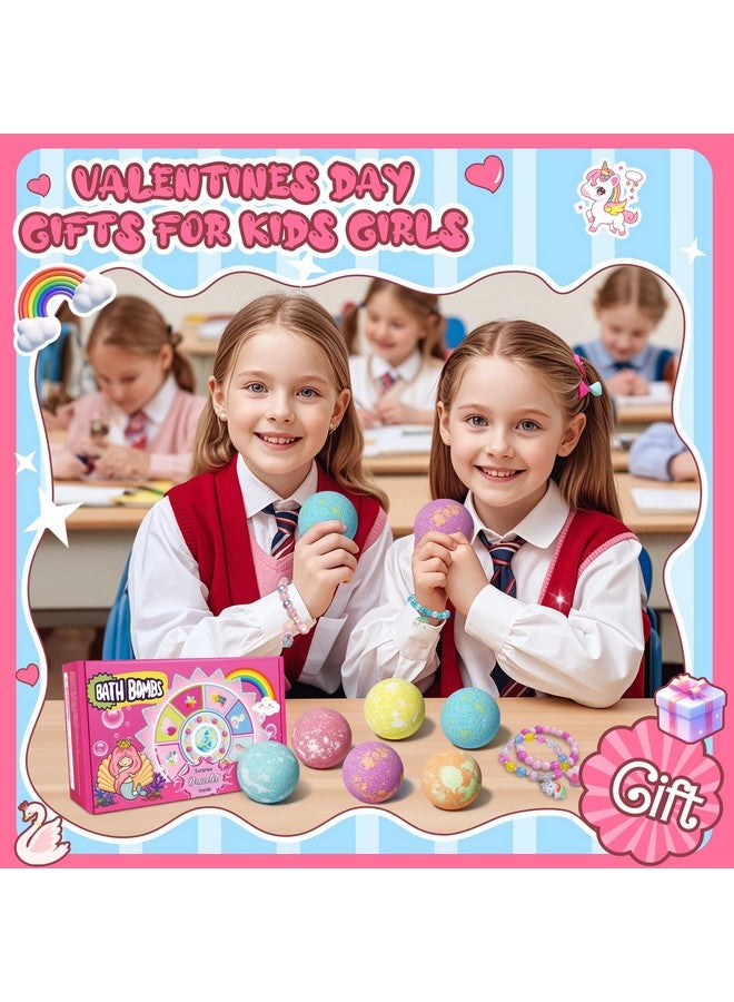 Sanyi Valentines Day Gifts for Kids Girls:Unicorn Bath Bombs for Kids with Bracelet Inside, Bubble Bath Toys for Girls Age 4-6, Birthday Classroom Exchange Gifts for 3/4/5/6/7/8 Year Old Girl Toys  - Image 2