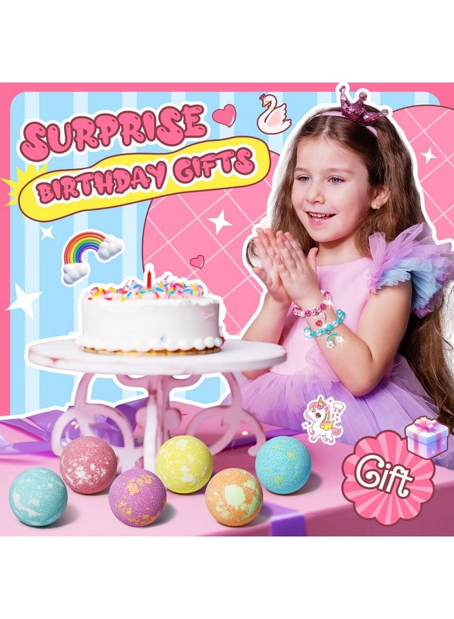 Sanyi Valentines Day Gifts for Kids Girls:Unicorn Bath Bombs for Kids with Bracelet Inside, Bubble Bath Toys for Girls Age 4-6, Birthday Classroom Exchange Gifts for 3/4/5/6/7/8 Year Old Girl Toys  - Image 3