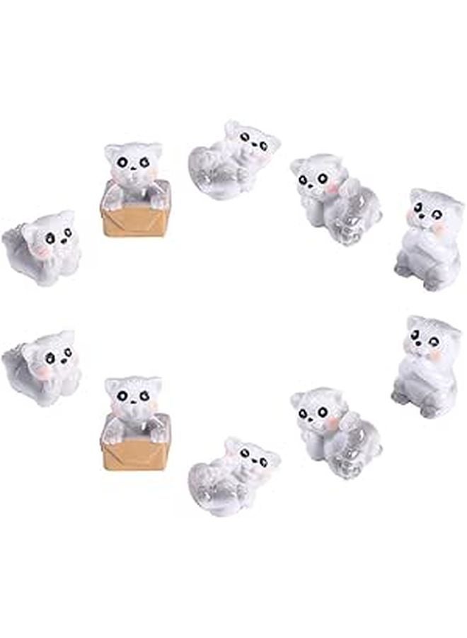Mini Resin Cat Figurines DIY Bonsai Garden Decor Set Of 5 Cute Indoor Patio Ornaments - Image 1