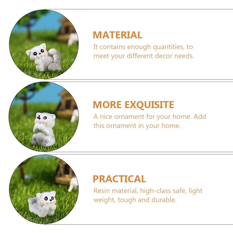Mini Resin Cat Figurines DIY Bonsai Garden Decor Set Of 5 Cute Indoor Patio Ornaments - Image 4
