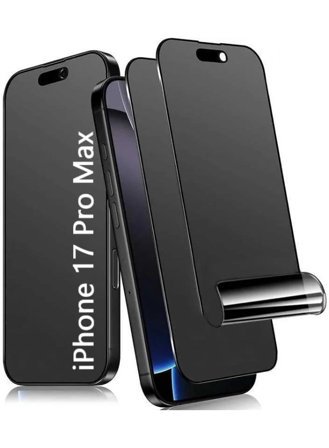 Muzz Matte Flexible Privacy Screen Protector for iPhone 17 Pro Max, Anti-glare, 28 degree privacy matte privacy film (Not a Tempered Glass) 2 Pack (iPhone 17 Pro Max) - Image 1