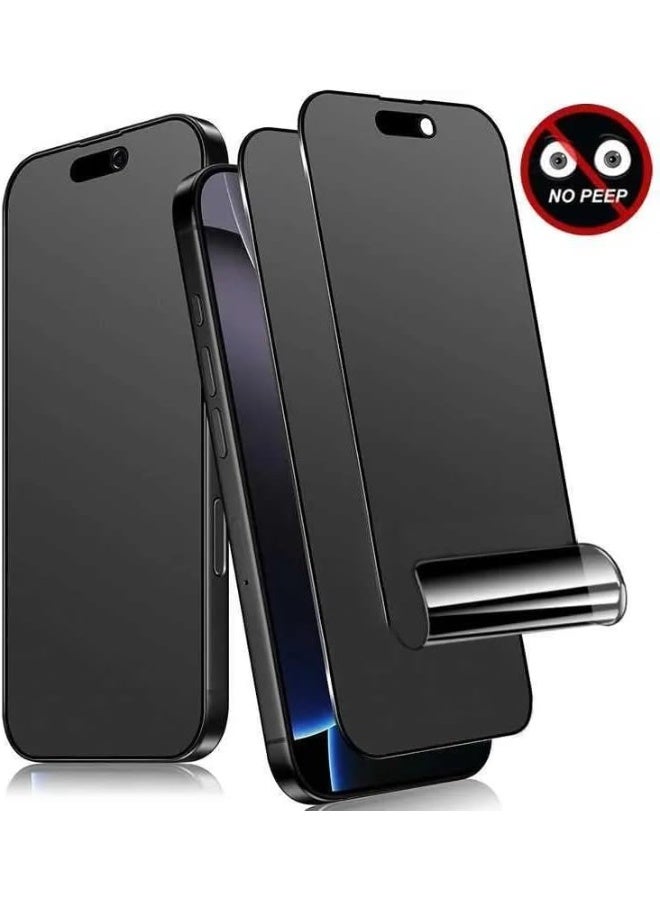 Muzz Matte Flexible Privacy Screen Protector for iPhone 17 Pro Max, Anti-glare, 28 degree privacy matte privacy film (Not a Tempered Glass) 2 Pack (iPhone 17 Pro Max) - Image 2