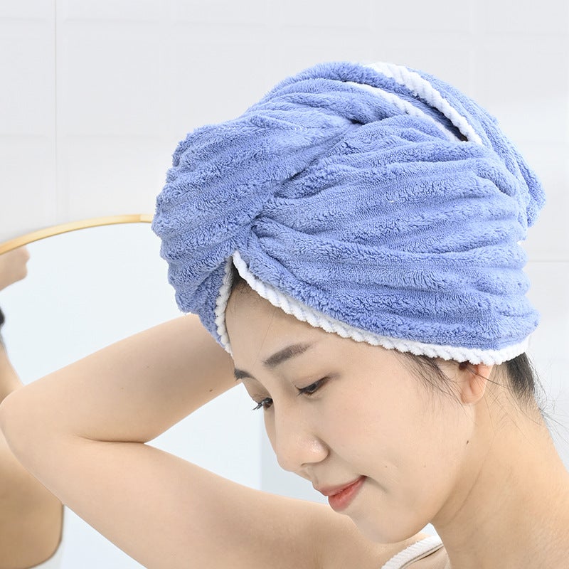 Cross-Border Coral Fleece Towel Bath Towel Quick-Dry Hair Drying Cap, Non-Shedding, Absorbent, Face Wash, More Absorbent Than Pure Cotton, Can Be Vacuum-Packed - Image 3