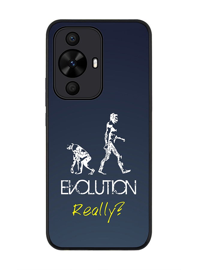 Stylizedd Rugged Black edge case for Huawei nova 12s / Huawei nova 11/ Huawei nova 12 Lite 4G, Slim fit Flexible Anti Drop Thin Cover - Evolution, Really (Grey) - Image 1