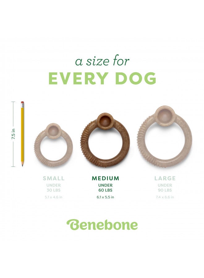 Benebone Ring Durable Dog Chew Toy for Aggressive Chewers, Real Bacon, Made in USA, Medium - Image 5