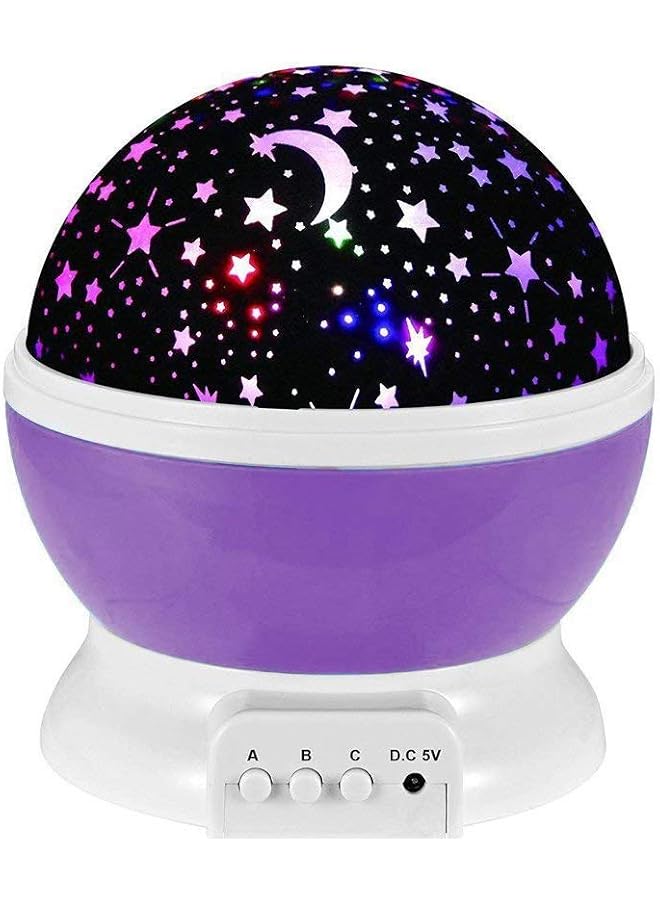 The Bros Romantic Sky Star Master Night Light Projector Children Kids Baby Sleep Lighting USB Lamp LED Projection Purple BZ_ST_LMP - Image 1