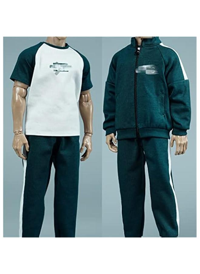 1/6 Scale Figure Doll Running Clothes, T-Shirt+Coat+Pants Outfit Costume for 12 inch Male Action Figure Phicen/TBLeague MYF07-N001  - Image 1