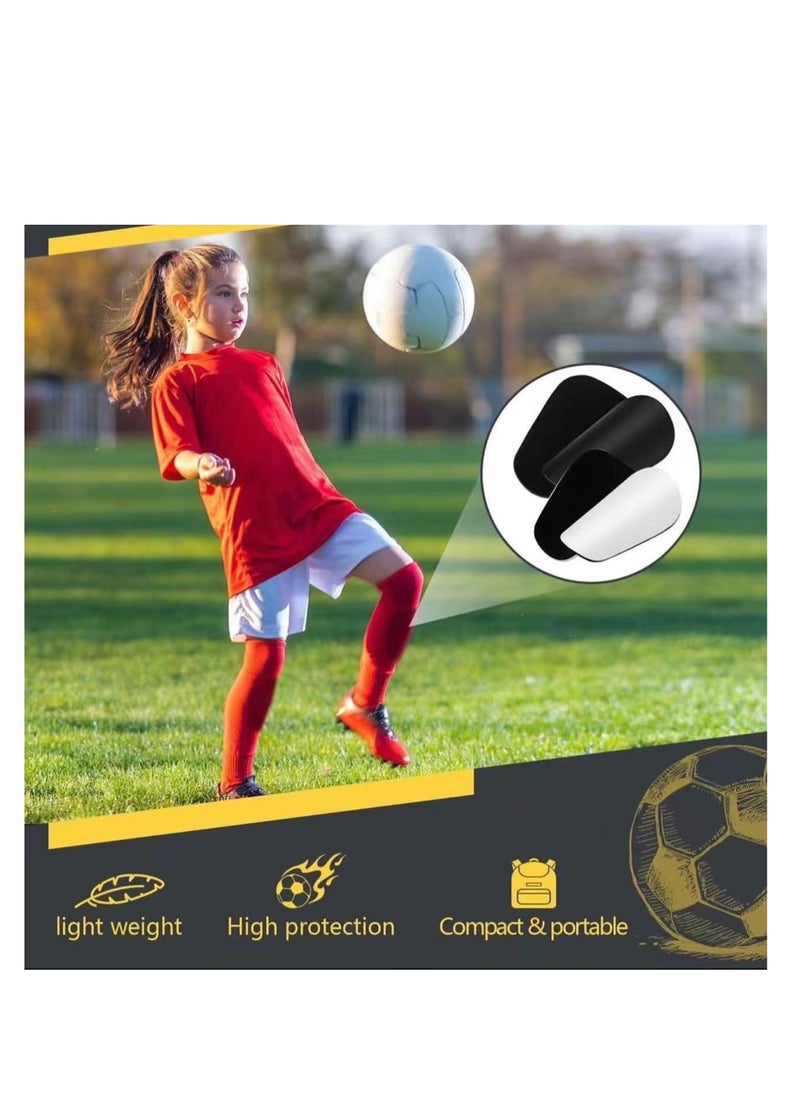 Generic 4PCS Football Skidproof Soccer Socks Nylon Pocket Shin Guard Sleeves Calf Compression Socks For Soccer Football Sports Adjustable Shin Guard Straps(Black)  - Image 5
