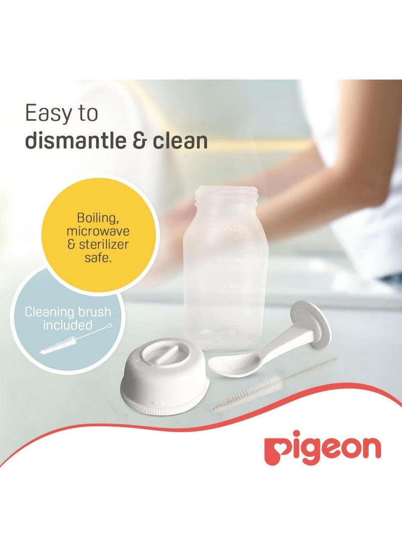Pigeon Weaning Bottle with Spoon BPA Free, 6+ Months 120ml - Image 3