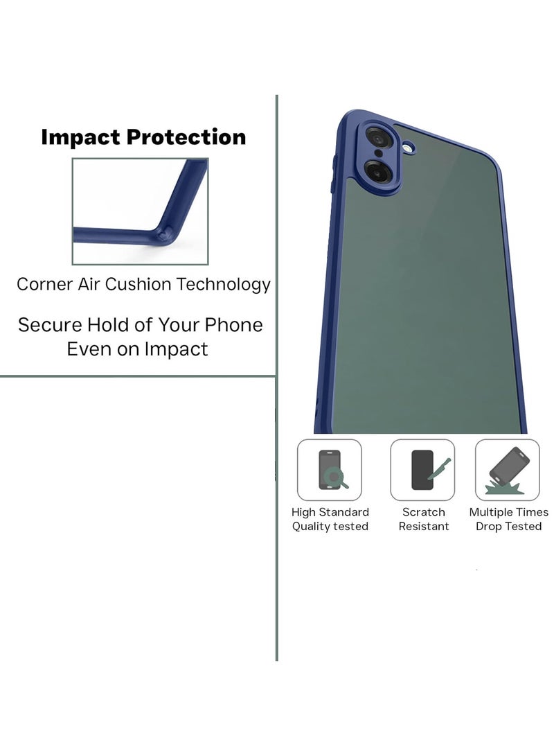 Wtech OnePlus Nord CE5 / OnePlus Ace 5 Racing 5G 2025 Hybrid TPU Silicone with Raised Camera Slim Armour Case Cover (MCAPSA) - Clear/Navy Blue - Image 2