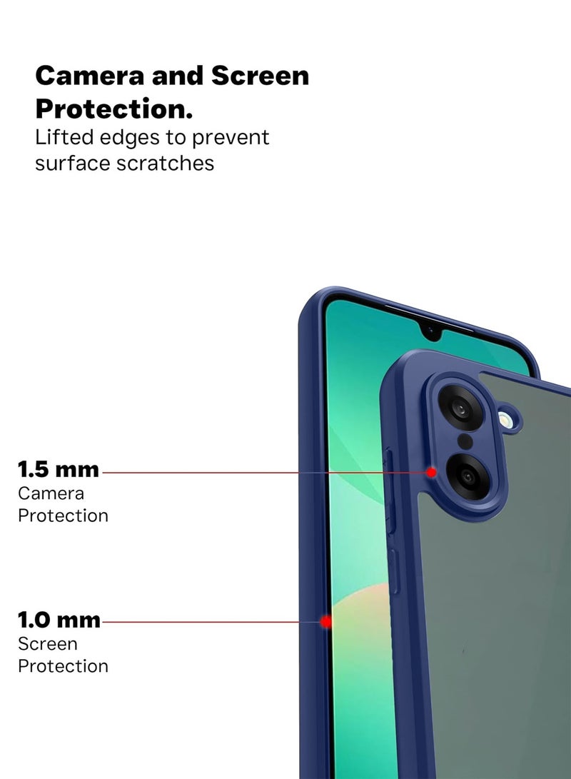 Wtech OnePlus Nord CE5 / OnePlus Ace 5 Racing 5G 2025 Hybrid TPU Silicone with Raised Camera Slim Armour Case Cover (MCAPSA) - Clear/Navy Blue - Image 3