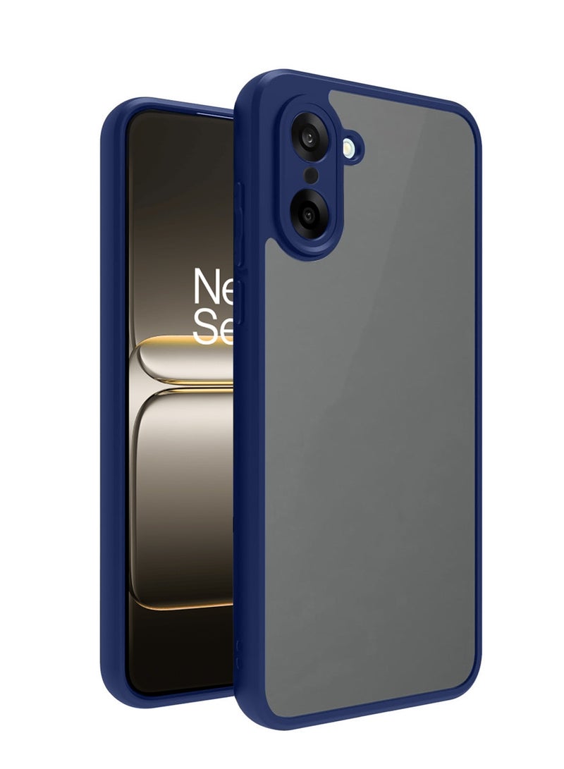 Wtech OnePlus Nord CE5 / OnePlus Ace 5 Racing 5G 2025 Hybrid TPU Silicone with Raised Camera Slim Armour Case Cover (MCAPSA) - Clear/Navy Blue - Image 1