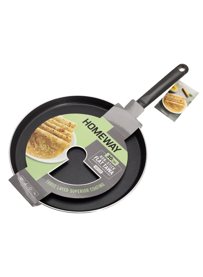 Homeway 30CM Flat Tawa Pan – High-Quality Non-Stick Surface for Versatile Cooking - Image 4
