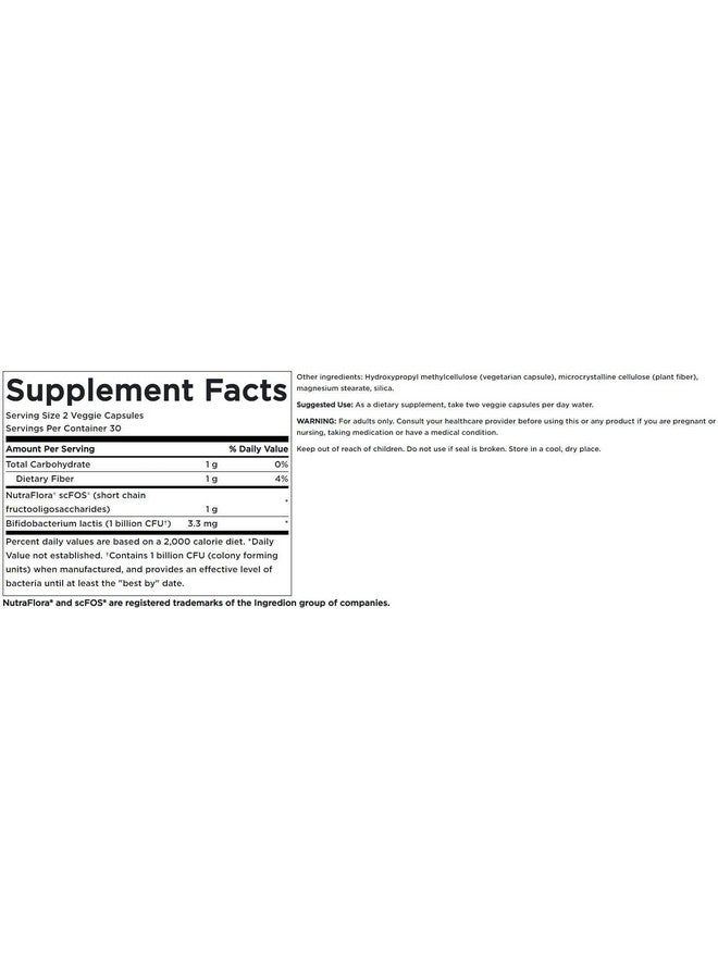 SWANSON Prebiotic + Probiotic Fiber Natural Supplement Promoting Digestive System & Immune Health Support Aids Regularity & Gi Tract Health (60 Capsules 500 Million Cfu Each) (2 Pack) - Image 3