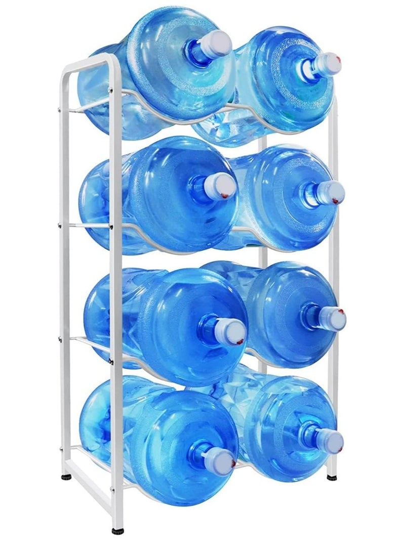 DubaiGallery 5 Gallon Water Bottle Holder 8 Trays Water Jug Rack 4-Tier Water Bottle Rack Reinforced Steel Rack for Water Storage Water Bottle Storage Rack for 10 Bottles - Image 1