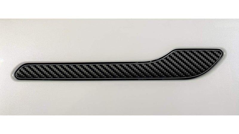 Door Handle Wrap for Tesla Model 3Y Carbon Fiber Black
