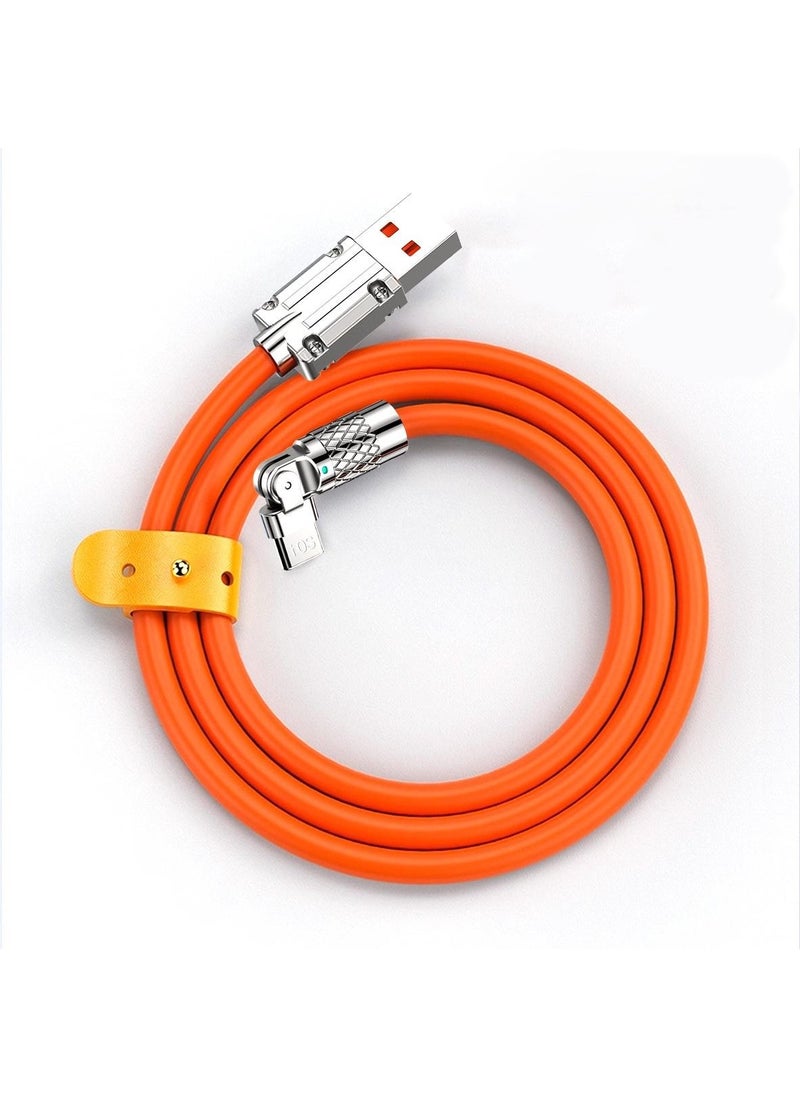 Valkyrie 6A Ios Apple Lightning Liquid Silicone Data Fast Charging Cable - 180 Degree Movable Head - Foldable, Unbreakable Durable Cable  - Image 2