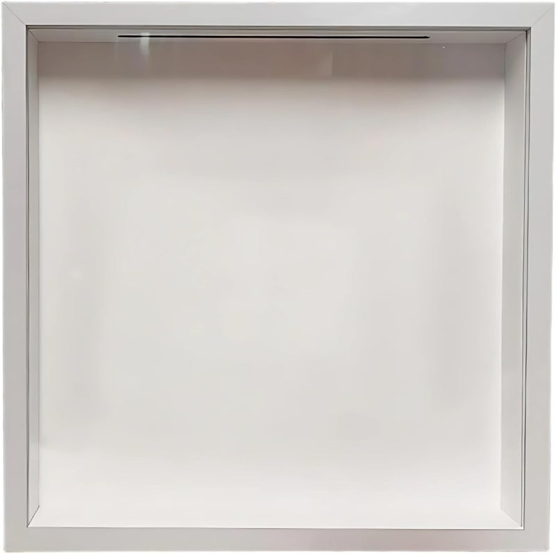 Memories Travel Box, Shadow Box for Concert Tickets, Postcards and 7.8 in / 20 Cm Ticket Stubs, Wooden White Frame, Clear Glass Front, DIY Display Case with Slot - Image 1