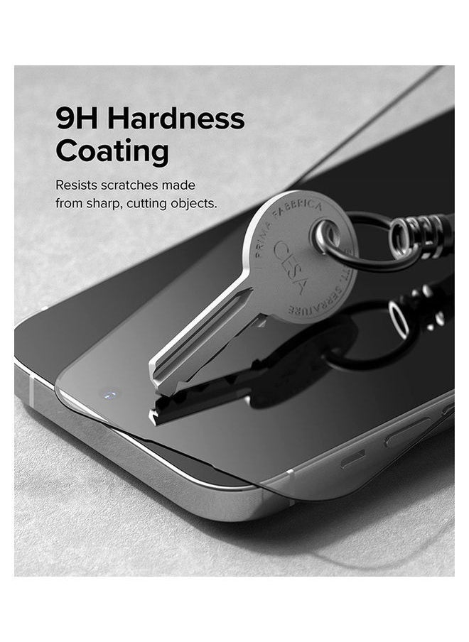 NIBEMINENT - Full Cover Glass Protection For Apple iPhone 14 Pro Max Screen Protector Shatterproof Coverage Tempered Protective Film With Installation Kit Clear - Image 1