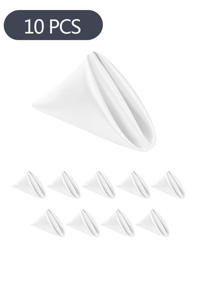Ant 10 Piece Square Satin Table Napkins，Soft Smooth Fabric Washable Napkins，Elegant Silk Napkins for Dinner Wedding Parties (43*43 cm)  - Image 1