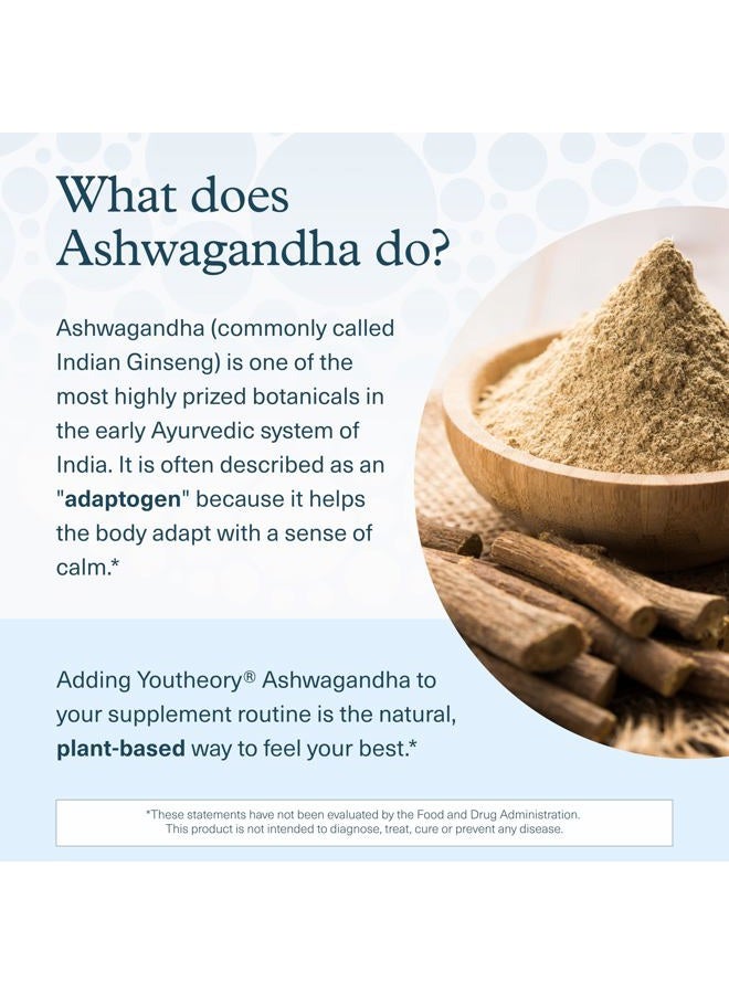 youtheory Ashwagandha - 1,000 mg - Stress & Cortisol Support Supplement - Adaptogenic Herbal Blend with KSM-66 Ashwagandha & Ginger - 90 Vegetarian Capsules - Image 4
