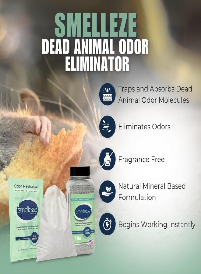 SMELLEZE Ultimate Odor Removal Bundle – 2 lb. Granules + 1 Reusable Pouch | Eliminates Tough Smells | Safe, Natural & Long-Lasting Indoor & Outdoor Odor Control - Image 3