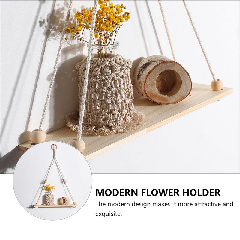 2 pcs Multipurpose Tapestry Modern Wall Hanging Flower Holder (Beige) - Image 5