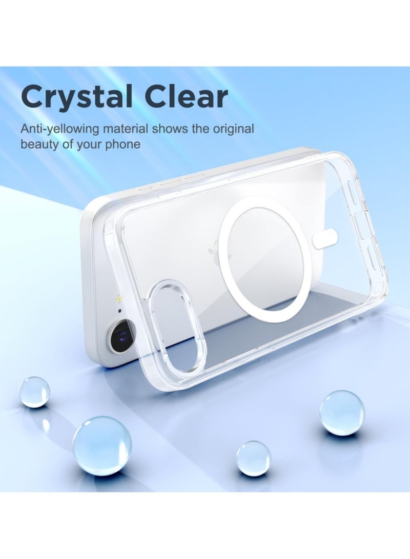 Abania iPhone 16e MagSafe Clear Case Shockproof Anti Yellowing Magnetic Slim Transparent - Image 2