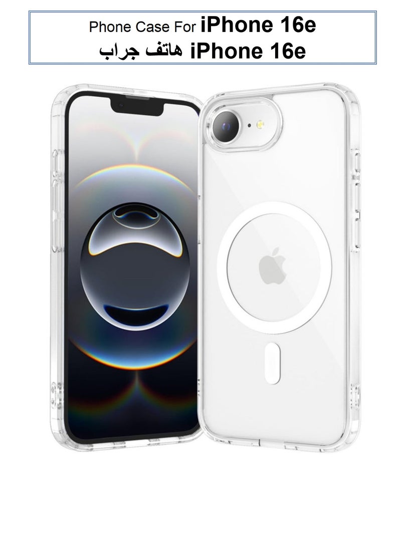 Abania iPhone 16e MagSafe Clear Case Shockproof Anti Yellowing Magnetic Slim Transparent - Image 1