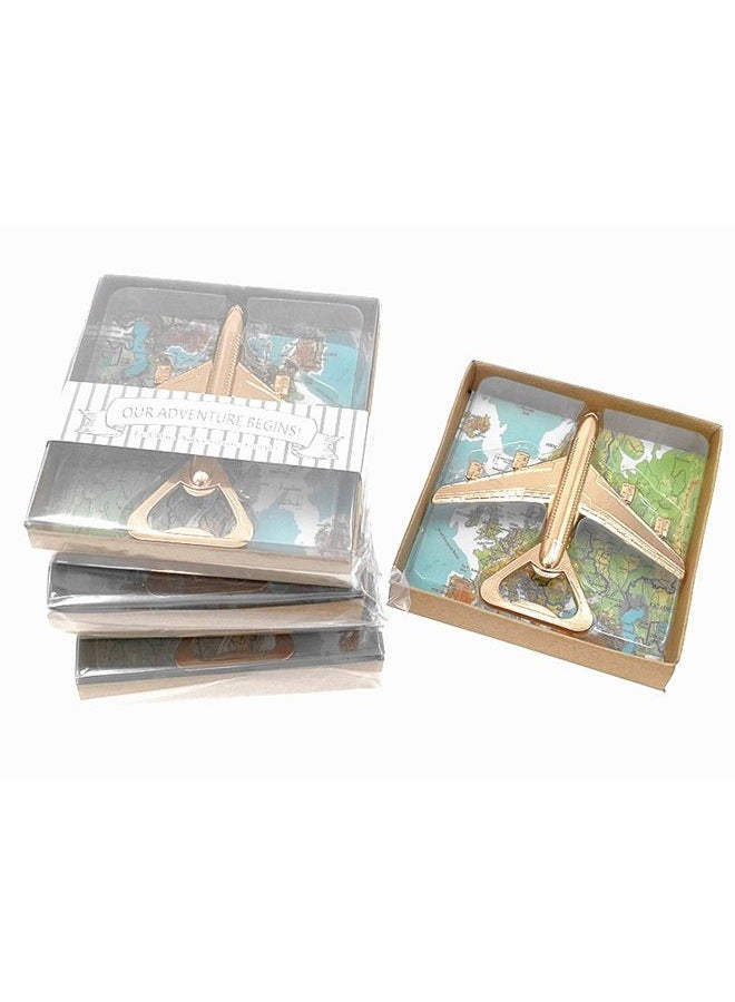 Kinteshun Airplane Bottle Opener with Gift Box Packing for Wedding Party Favor(12pcs,KC Golden Tone) . - Image 4