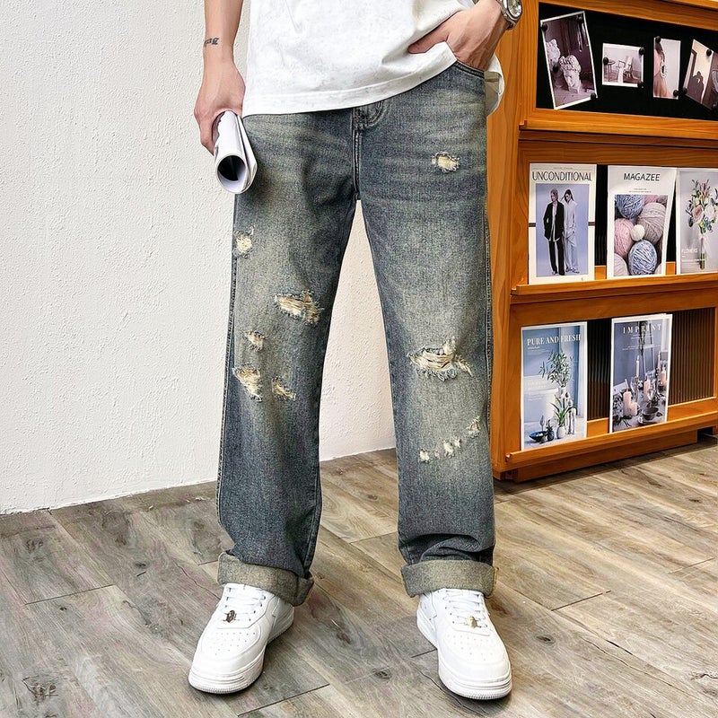 Unisex Casual Daily Denim Jeans - Image 3