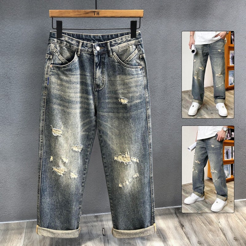 Unisex Casual Daily Denim Jeans - Image 1