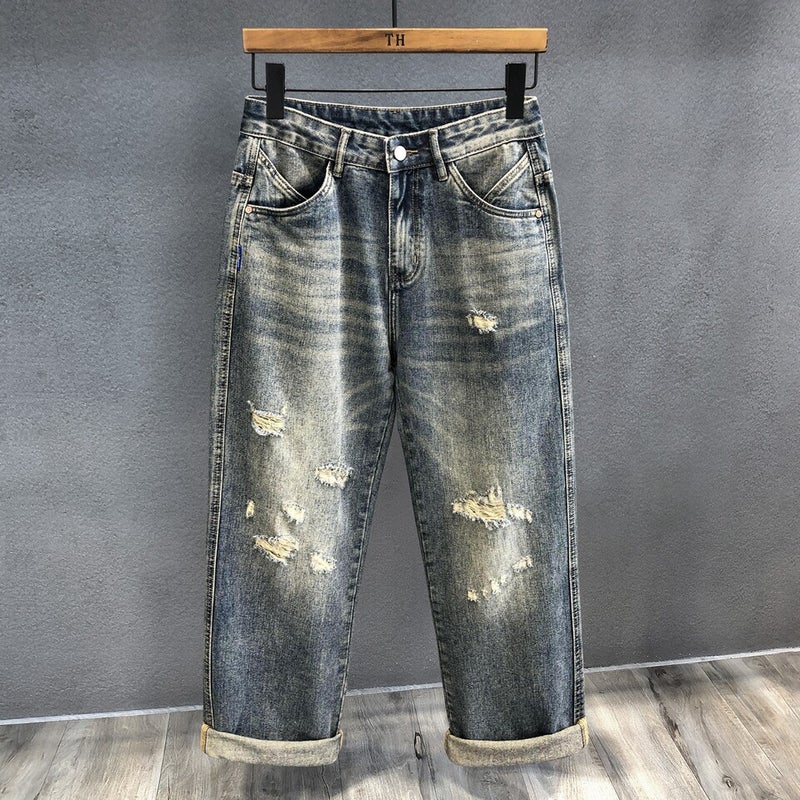 Unisex Casual Daily Denim Jeans - Image 4