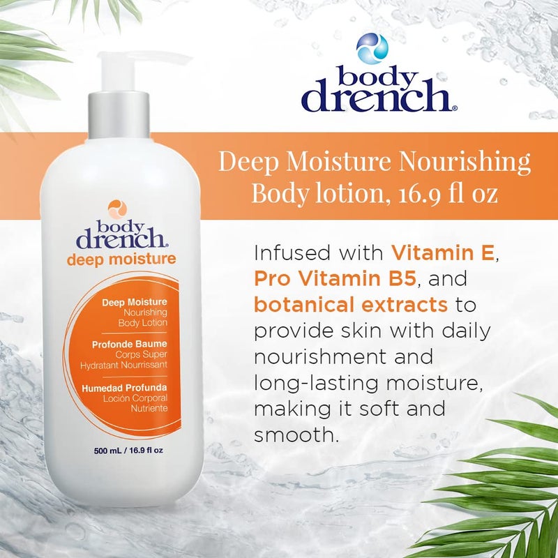 Body Drench Moisturizing Body Lotion - Nourishing & Hydrating Moisturizer Unscented Lotion for All Skin Types, Dry Skin Relief, 16.9 fl oz - Image 2