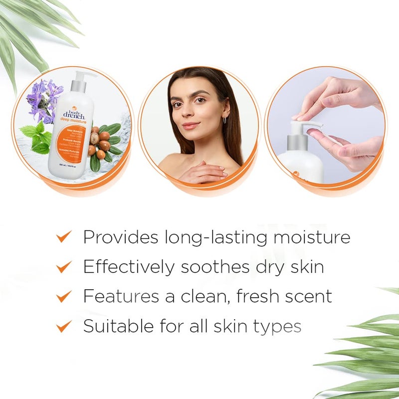 Body Drench Moisturizing Body Lotion - Nourishing & Hydrating Moisturizer Unscented Lotion for All Skin Types, Dry Skin Relief, 16.9 fl oz - Image 4