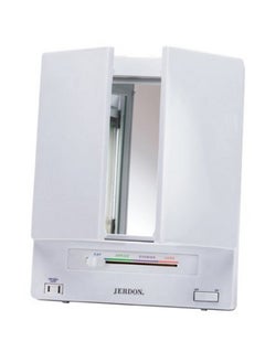 Jerdon Trifold Twosided Makeup Mirror With Lightsvanity Mirror With 5X Magnification & Multiple Light Settingswhite Basemodel Jgl9W  - Image 2