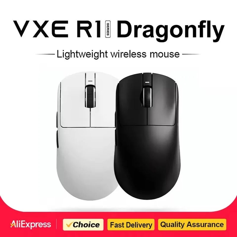 اي تي كي ماوس ATK VXE Dragonfly R1 Pro Max Wireless Bluetooth Gaming Mouse, Nordic 52840, PAW3395, Smart Speed X - Image 2