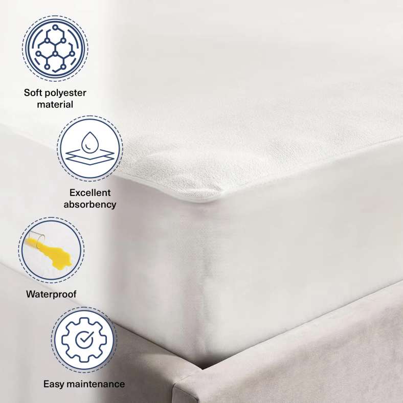 Pan Home Revive Terry Waterproof Mattress Protector 160x200+33cm - White - 126NUT9900050 - Image 5