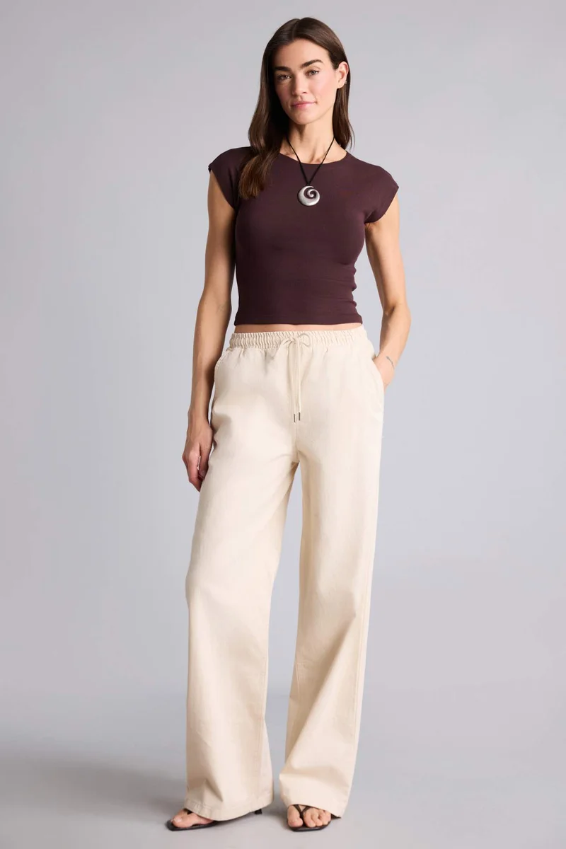ديفاكتو Elastic Waist Long Jeans