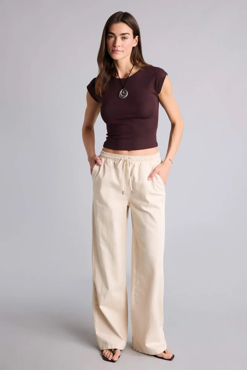 ديفاكتو Elastic Waist Long Jeans