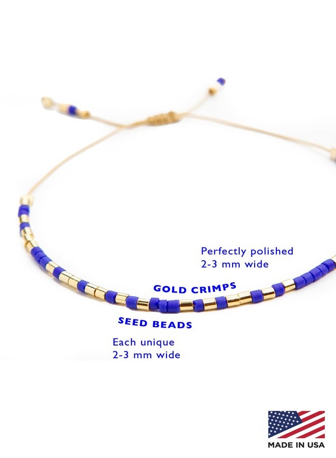 NAZ COLLECTION - Dainty Seed Bead Bracelet, Handmade Multicolor Bohemian Stackable Beaded Bracelets, Colorful Beach Surfer Boho Bracelets, Adjustable Charm String, Summer Jewelry for Women & Girls - Image 2