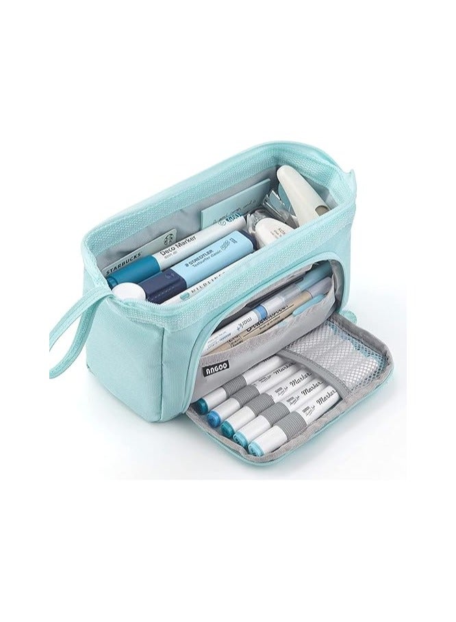 ANGOO Pencil Case Large Capacity Pencil Pouch Handheld Pen Bag Cosmetic Portable Gift for Office School Teen Girl Boy Men Women Adult - Image 1
