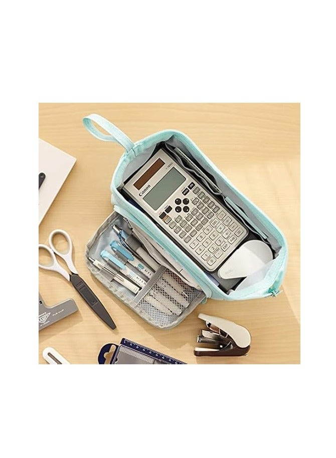 ANGOO Pencil Case Large Capacity Pencil Pouch Handheld Pen Bag Cosmetic Portable Gift for Office School Teen Girl Boy Men Women Adult - Image 4